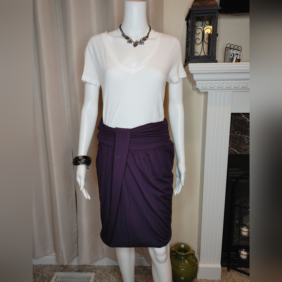 SAO PAULO HIGH TWIST SKIRT, EGGPLANT M - Picture 2 of 7